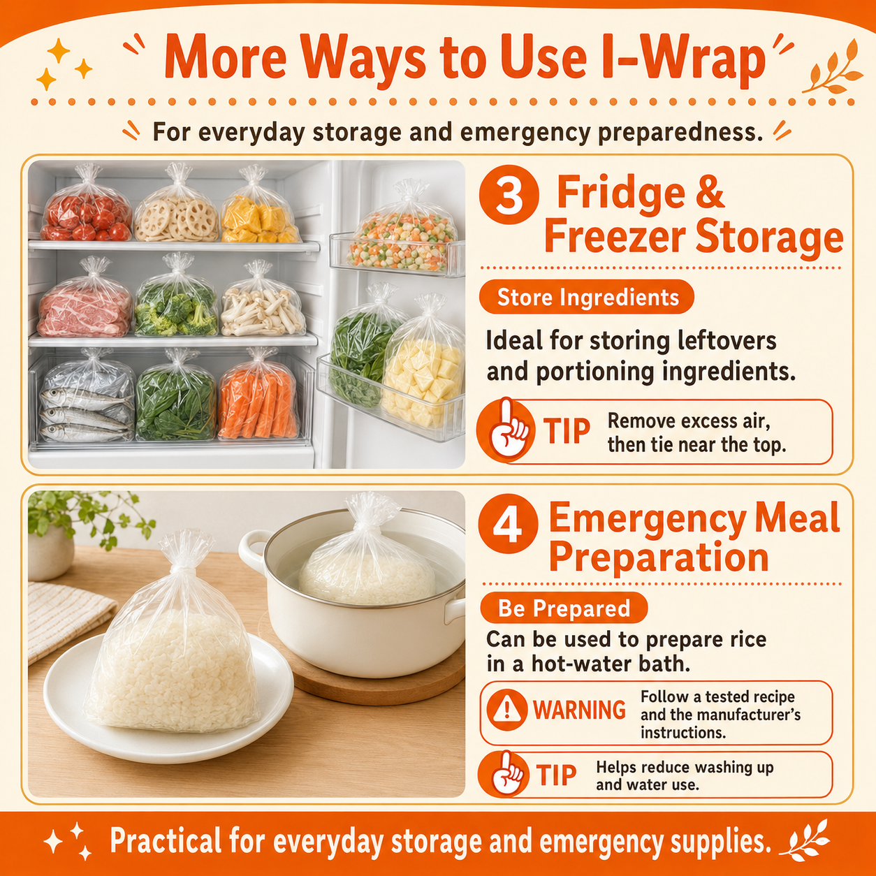 Iwatani I-Wrap cooking bags, 60 pack, imported from Japan