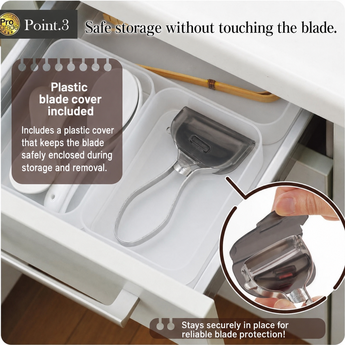 SHIMOMURA Pro-Grade Sharp Peeler – Japanese Vegetable Peeler, Made in Tsubame-Sanjo